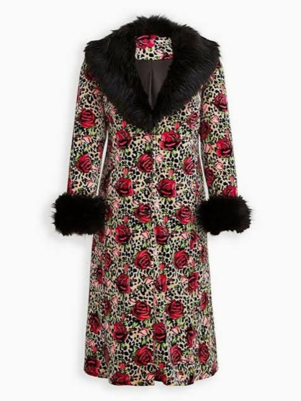 Torrid Betsey Johnson Coat Leopard Vegan Faux Fur Velvet NWT New 5X